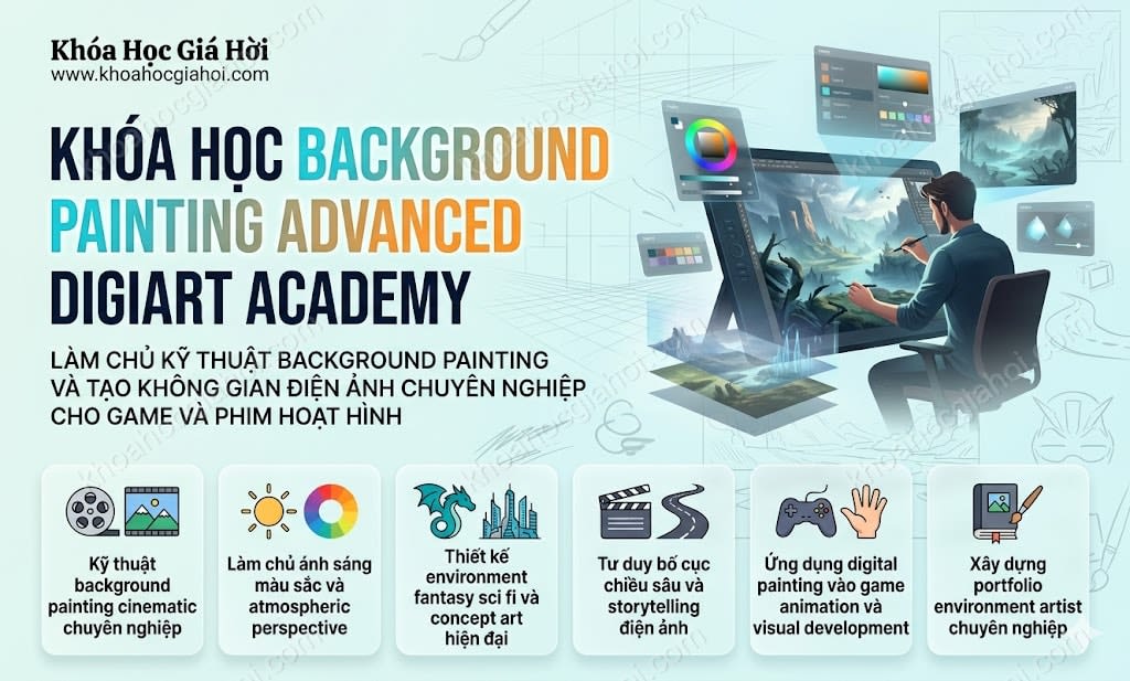 Khoá Học Background Painting Advanced Digiart Academy