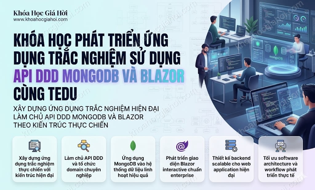 Khóa Học Phát Triển Ứng Dụng Trắc Nghiệm Sử Dụng Api Ddd, Mongodb Và Blazor Cùng Tedu