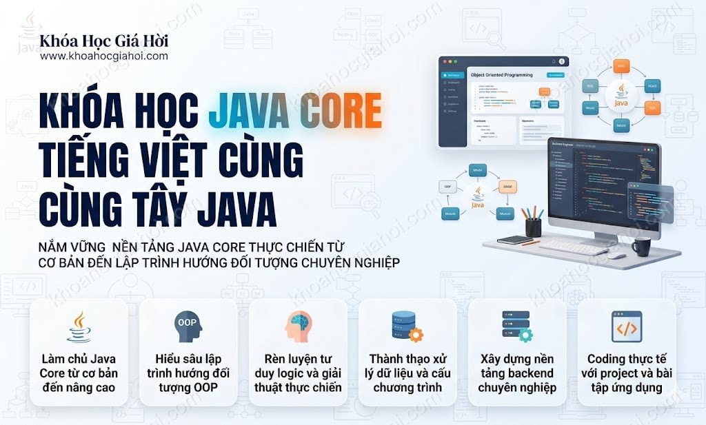 Khóa Học Java Core Tiếng Việt Cùng Tây Java