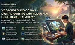 Khoá Học Vẽ Background Cơ Bản – Digital Painting Cho Người Mới Cùng Digiart Academy