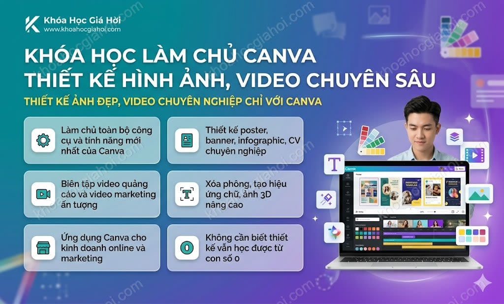 Khóa Học Làm Chủ Canva Thiết Kế Hình Ảnh, Video Chuyên Sâu
