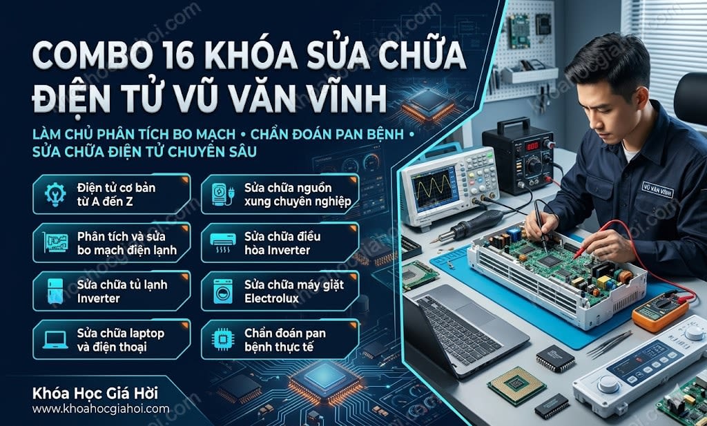 Combo 16 Khóa Sửa Chữa Điện Tử Vũ Văn Vĩnh