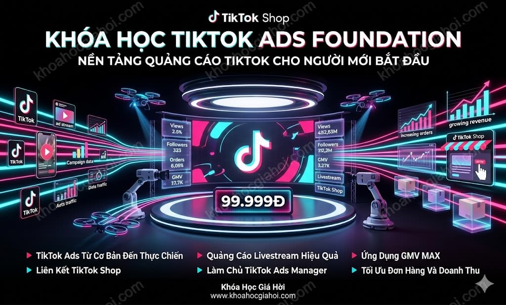 Khóa Học Tiktok ADS Foundation: Nền Tảng Quảng Cáo Tiktok Cho Người Mới Bắt Đầu