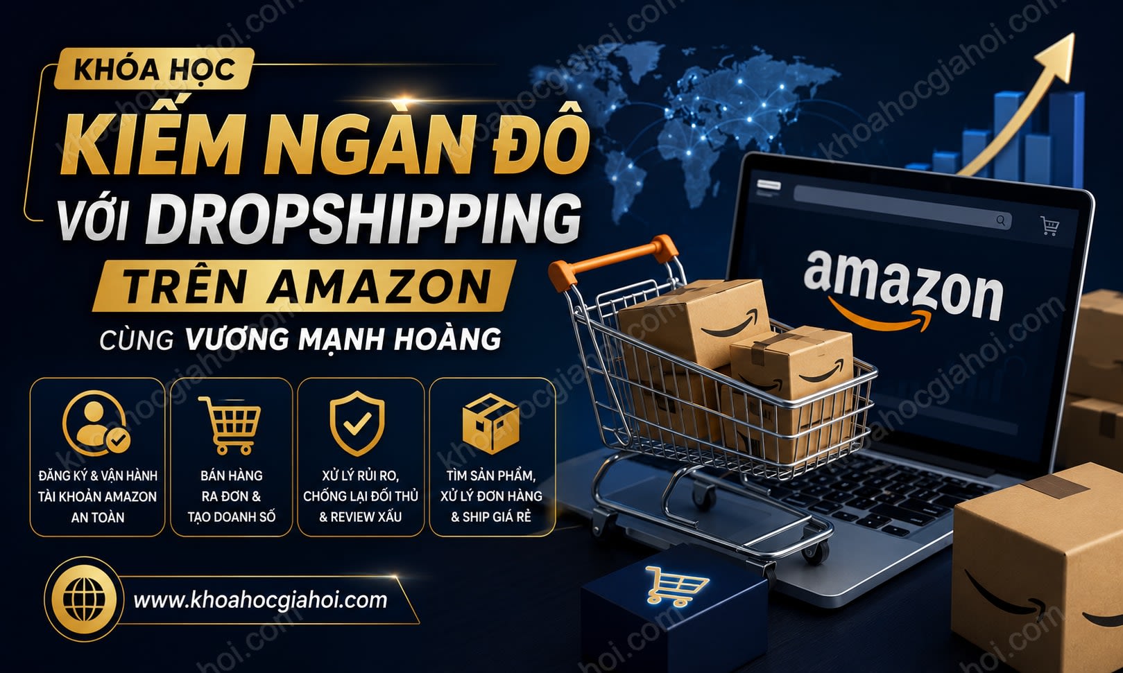 Khóa Học Kiếm Ngàn Đô Với Dropshipping Trên Amazon Cùng Vương Mạnh Hoàng