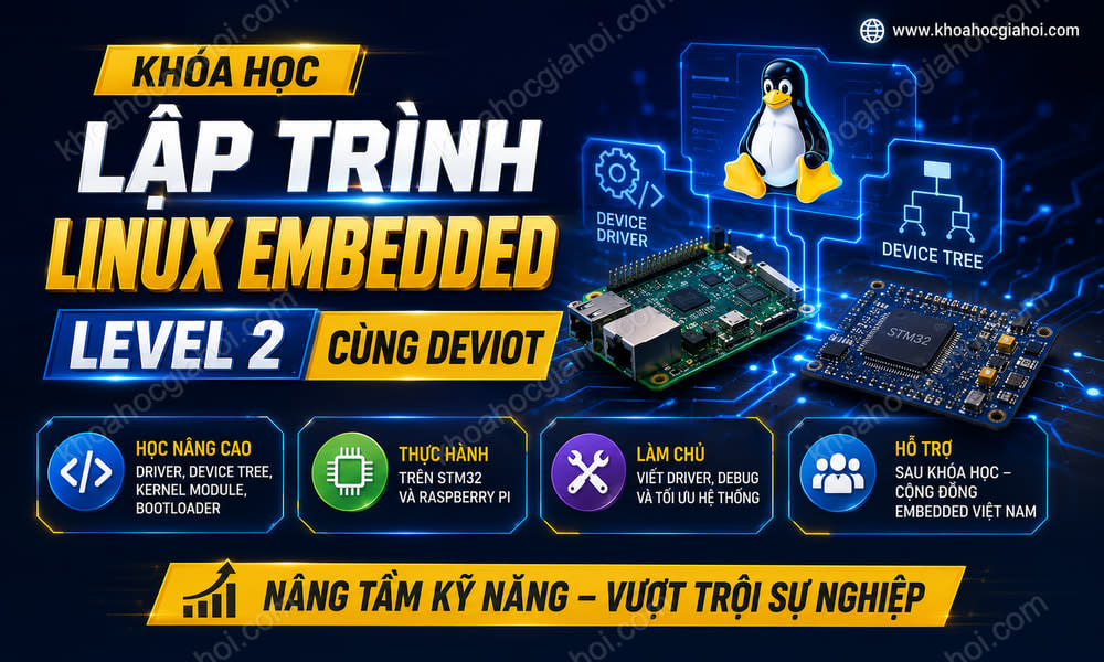 Khóa Học Lập Trình Linux Embedded Level 2 Cùng Deviot