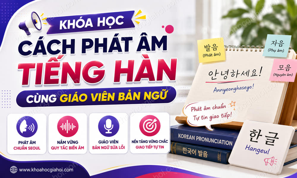 Khóa Học Cách Phát Âm Tiếng Hàn Cùng Giáo Viên Bản Ngữ