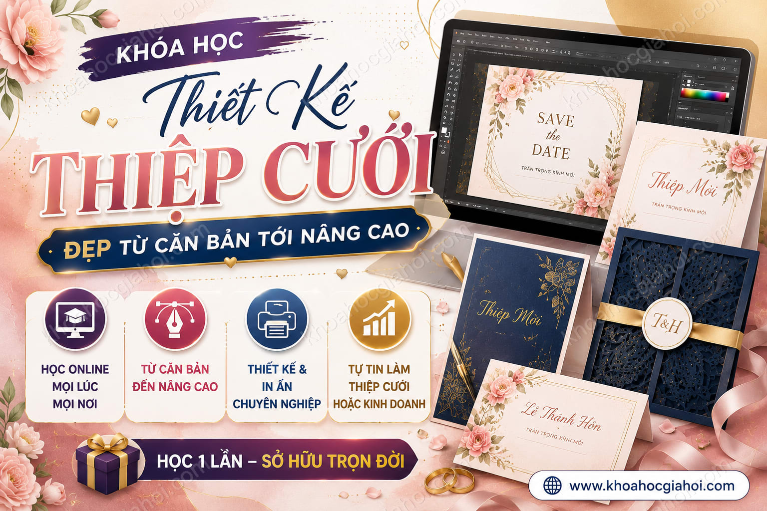 Khóa Học Học Thiết Kế Thiệp Cưới Đẹp Từ Căn Bản Tới Nâng Cao