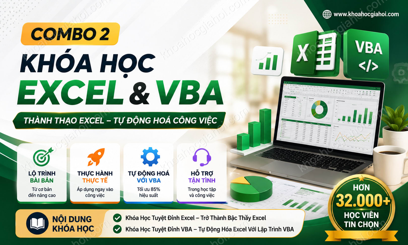 Combo 2 Khoá Học Excel Và Vba