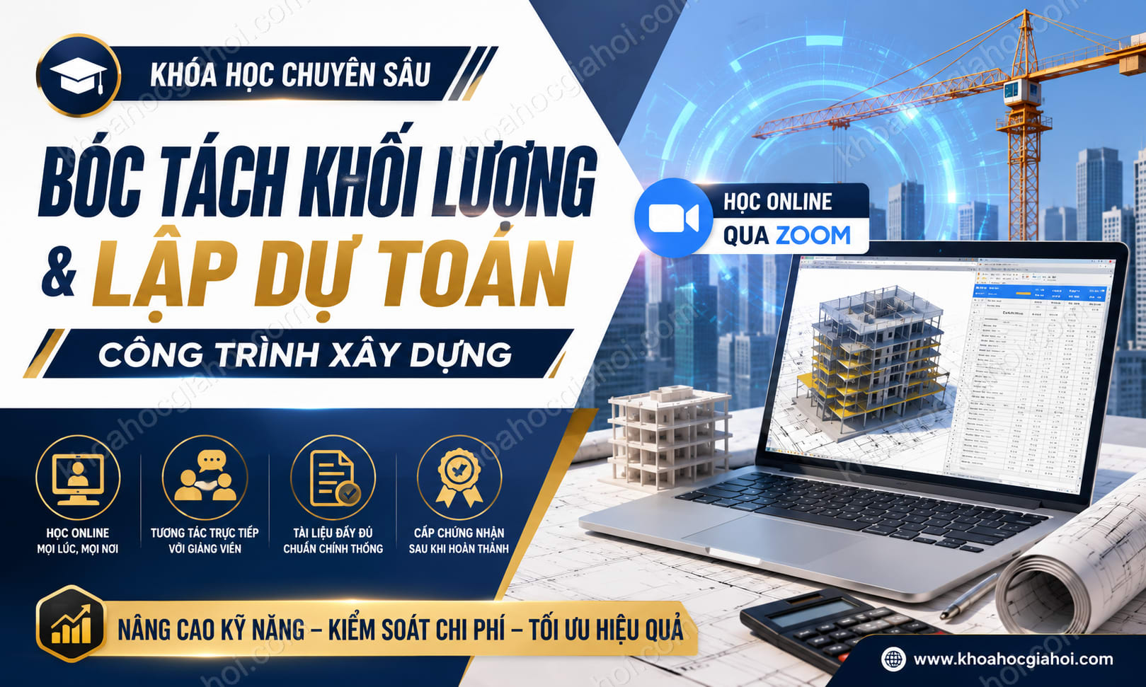 Khóa Học Bóc Tách Khối Lượng Và Lập Dự Toán Của Đại Học Xây Dựng