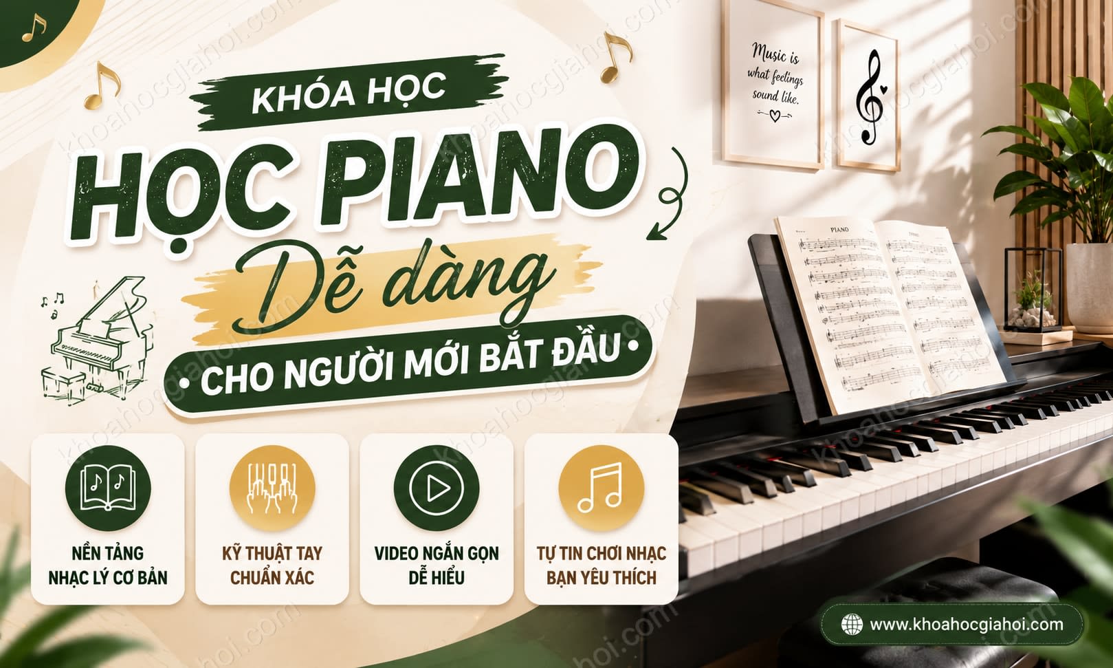 Khóa Học Học Piano Dễ Dàng Cho Người Mới Bắt Đầu