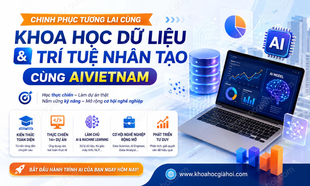 Khóa Học Khoa Học Dữ Liệu Và Trí Tuệ Nhân Tạo (AIO 2023) Cùng AIVIETNAM
