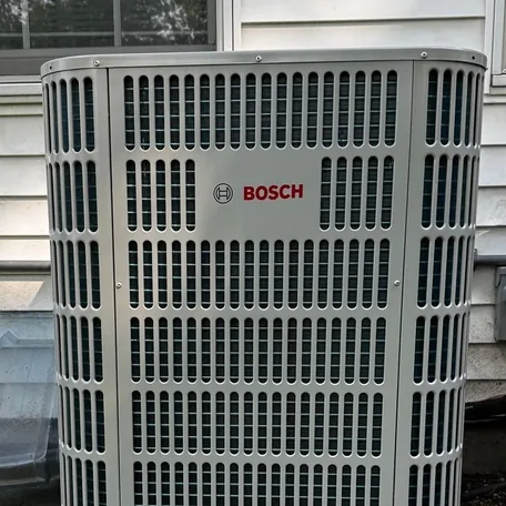 Central air conditioning condenser installed by Central Air Systems on Long Island
