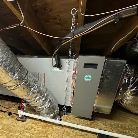 Gas furnace installed by Central Air Systems on Long Island
