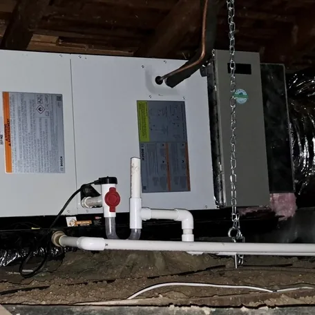 Gas furnace installed by Central Air Systems on Long Island