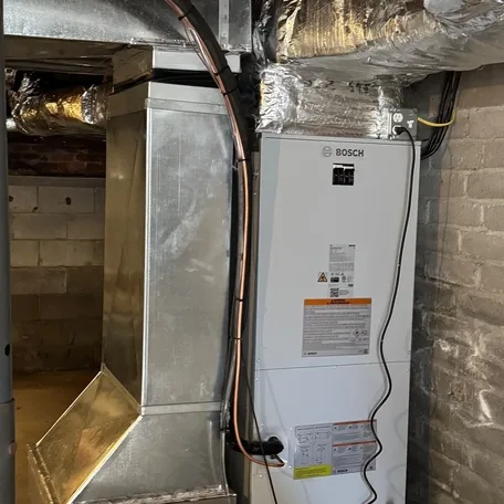 Gas furnace installed by Central Air Systems on Long Island