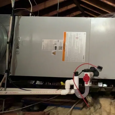 Gas furnace installed by Central Air Systems on Long Island