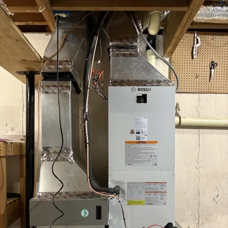 Gas furnace installed by Central Air Systems on Long Island