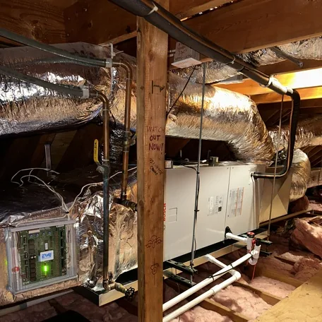 Gas furnace installed by Central Air Systems on Long Island