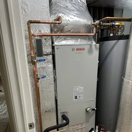 Gas furnace installed by Central Air Systems on Long Island