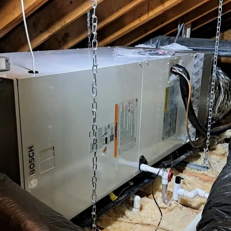 Gas furnace installed by Central Air Systems on Long Island