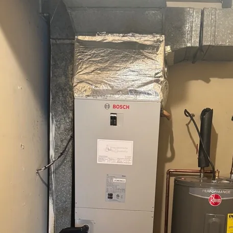 Gas furnace installed by Central Air Systems on Long Island