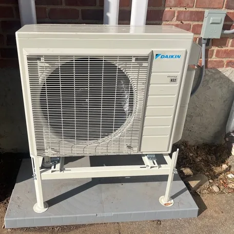 Ductless mini-split outdoor condenser installed by Central Air Systems on Long Island