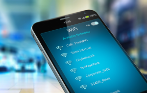 offering wifi as an amenity image: photo of phone showing different wifi networks