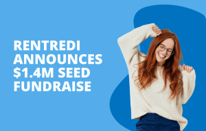 text reads: rentredi announces $1.4M seed fundraise