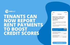 text reads: tenants can now report rent payments to boost credit scores