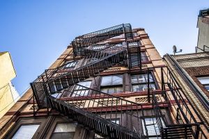 Shot of an apartment's fire escape for top safety tips for landlords and tenants