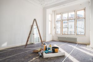rental inspection checklist for landlords hero image - renovation concept - room in old building during restoration