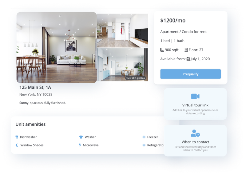 rentredi listing page features