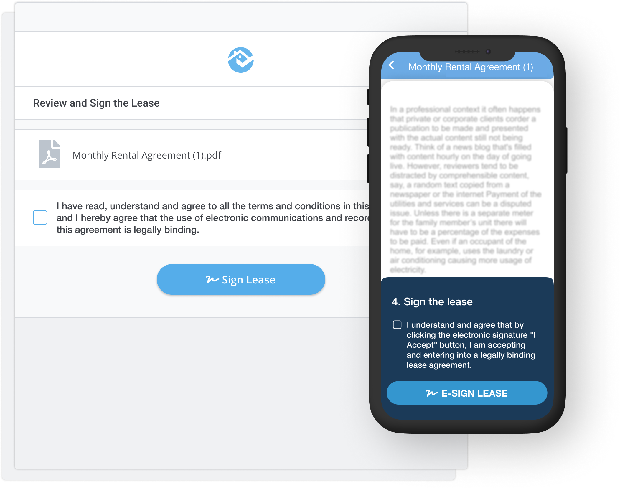 mobile lease signing