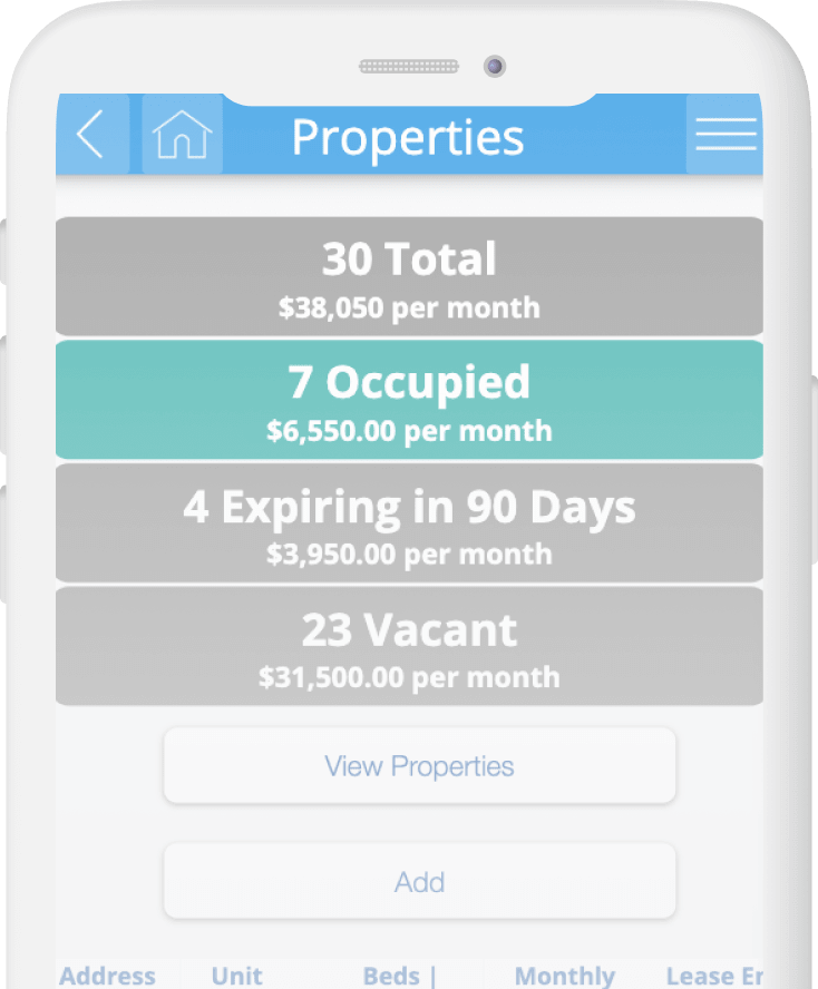 RentRedi's mobile app for landlords
