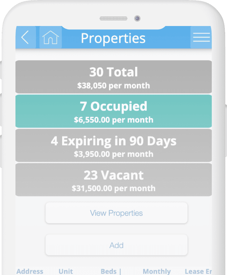 RentRedi's mobile app for landlords