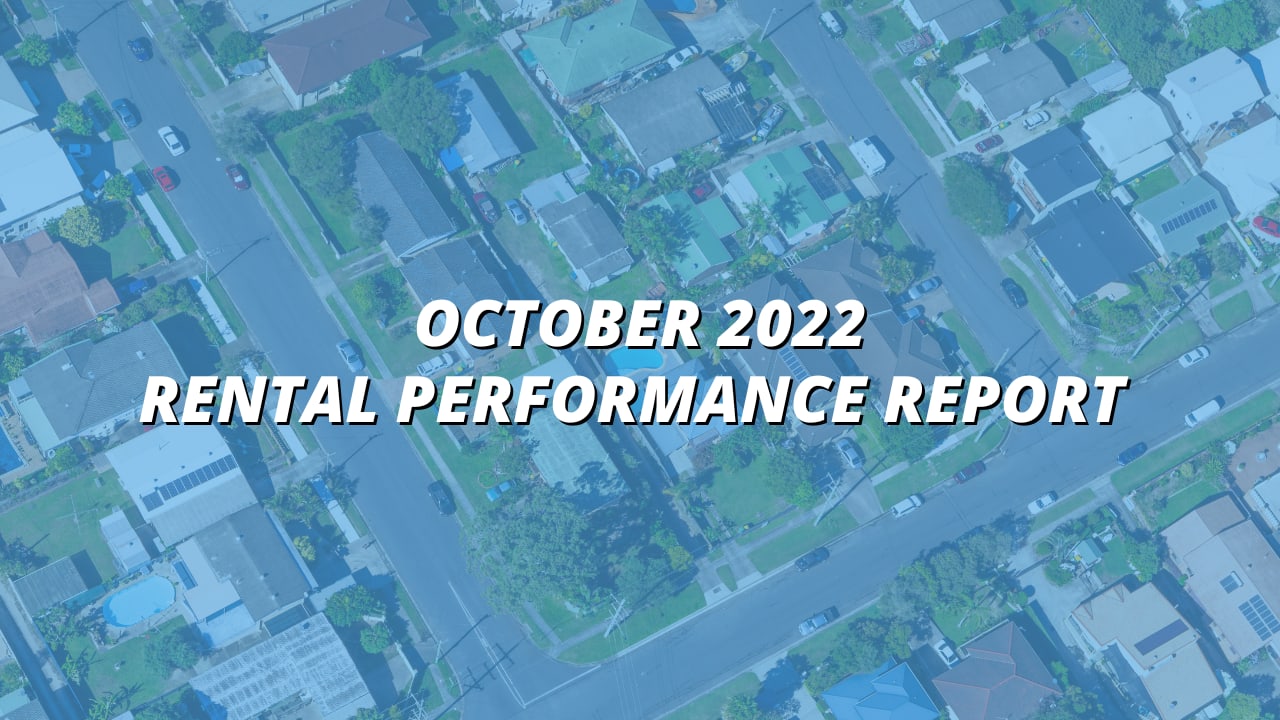 Rental Performance Report for October 2022