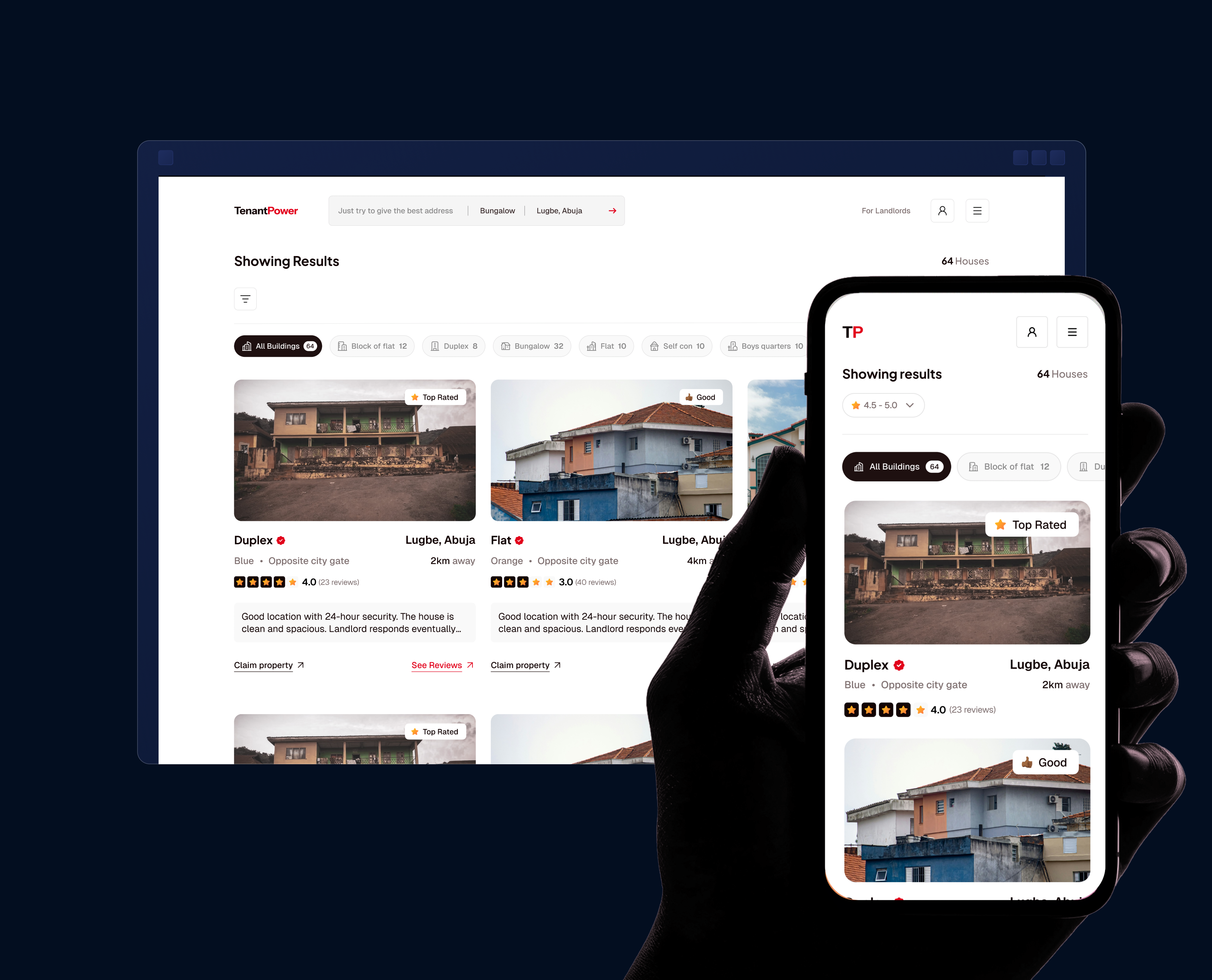 House Review Listings Web & Mobile