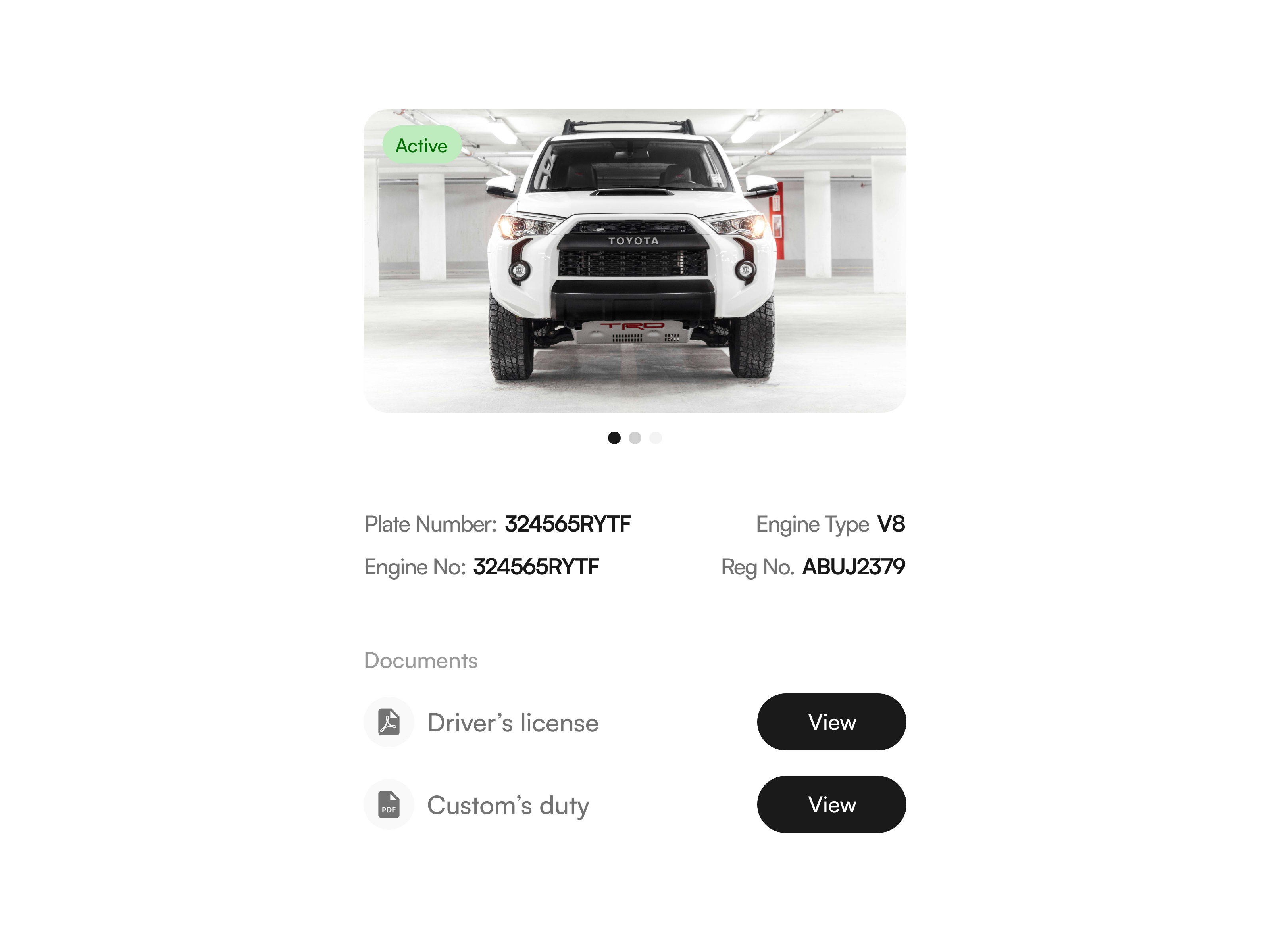 Car Details - Urban Ride Sharing Mobile