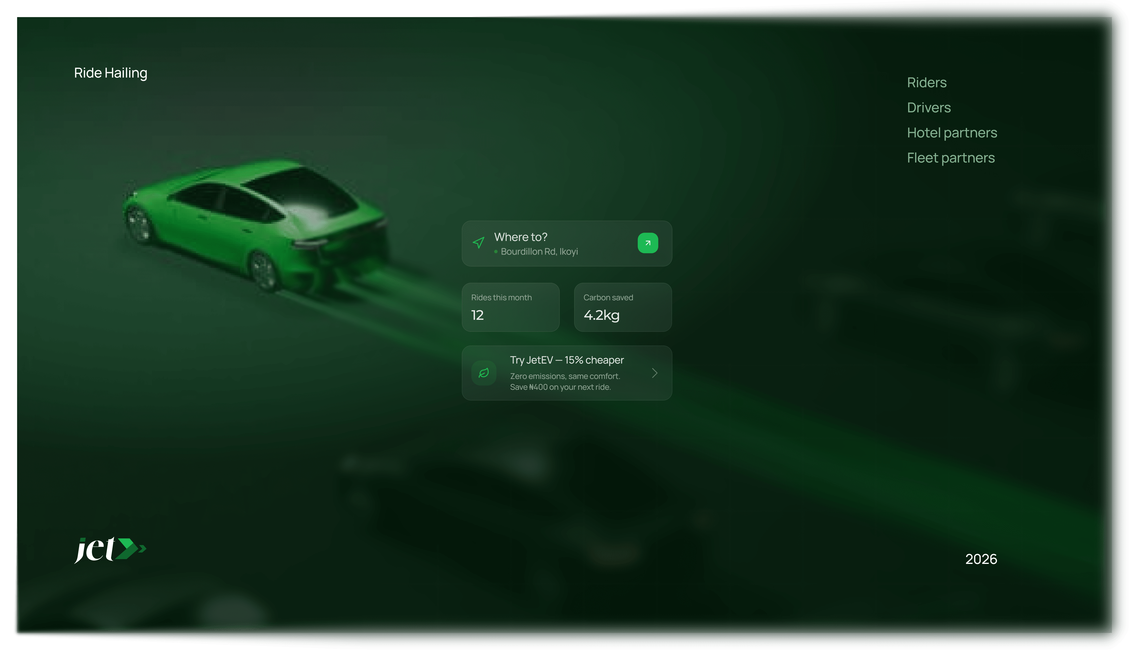 Jet ride hailing: from messy brief to 5 user ecosystem