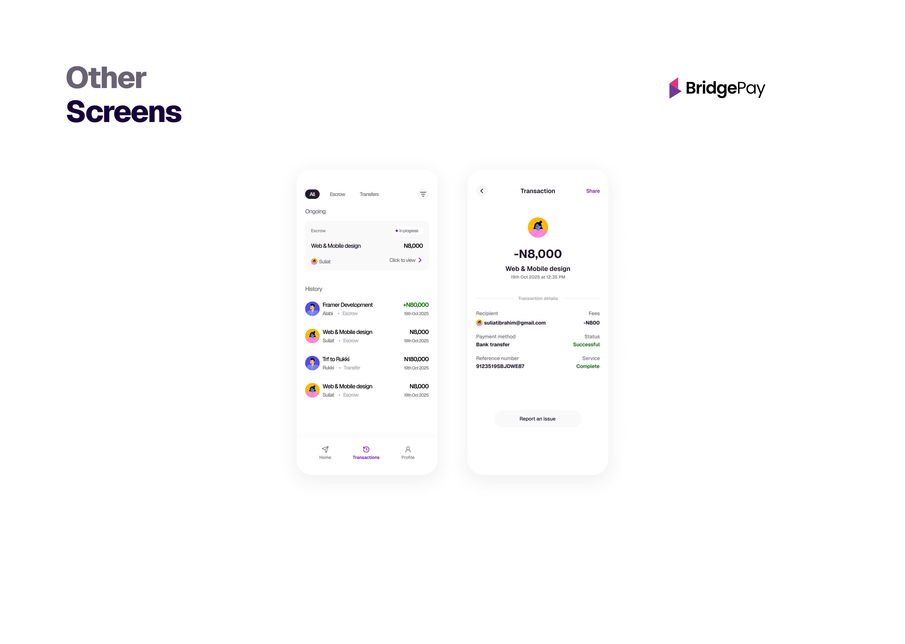 Screen mockup