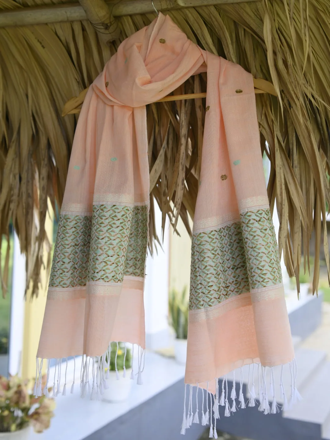 Gulmohar Peach Stole