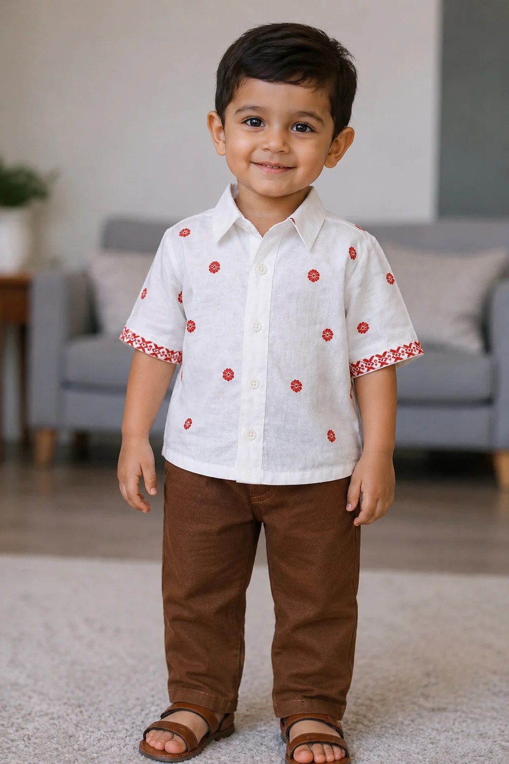Red Bloom Shirt