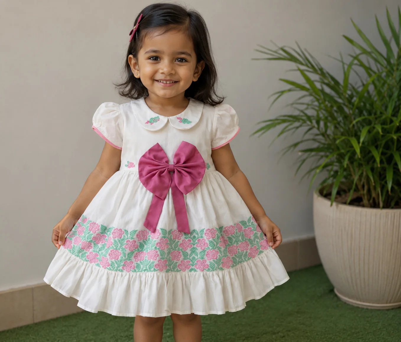 Ivory Blossom Trail Dress