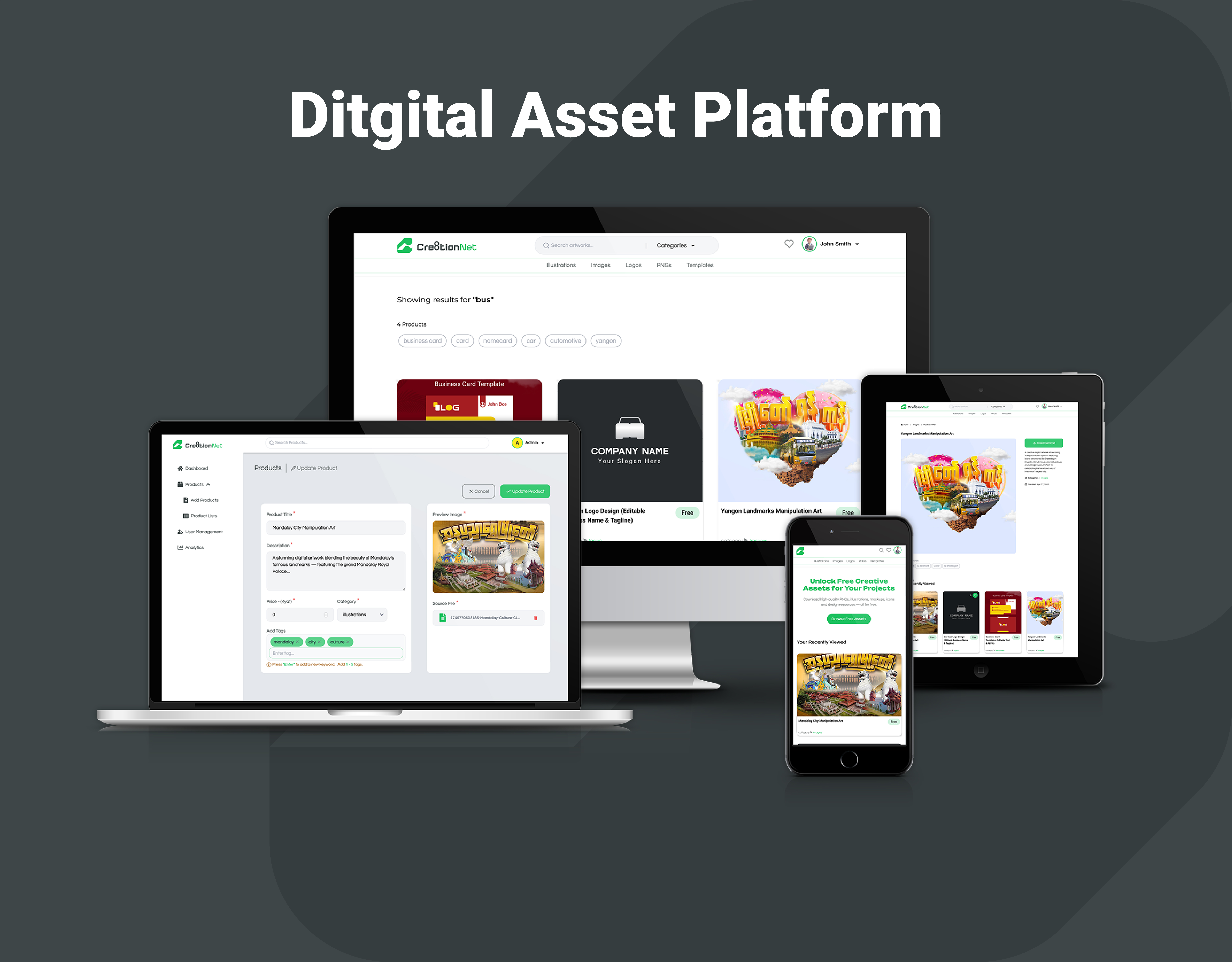 Cre8tionNet Digital Asset Platform