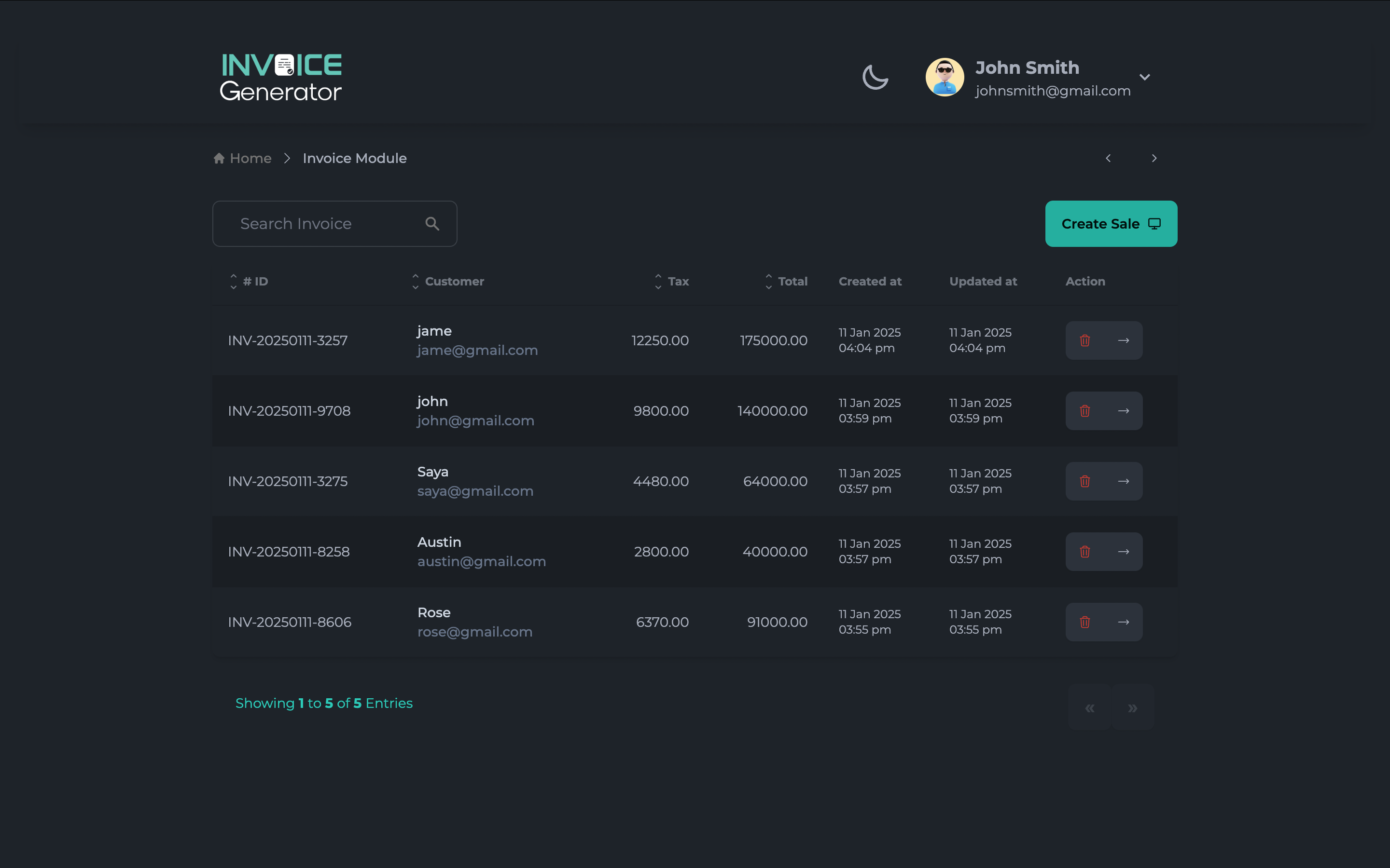 Invoice Generator App - detail 4
