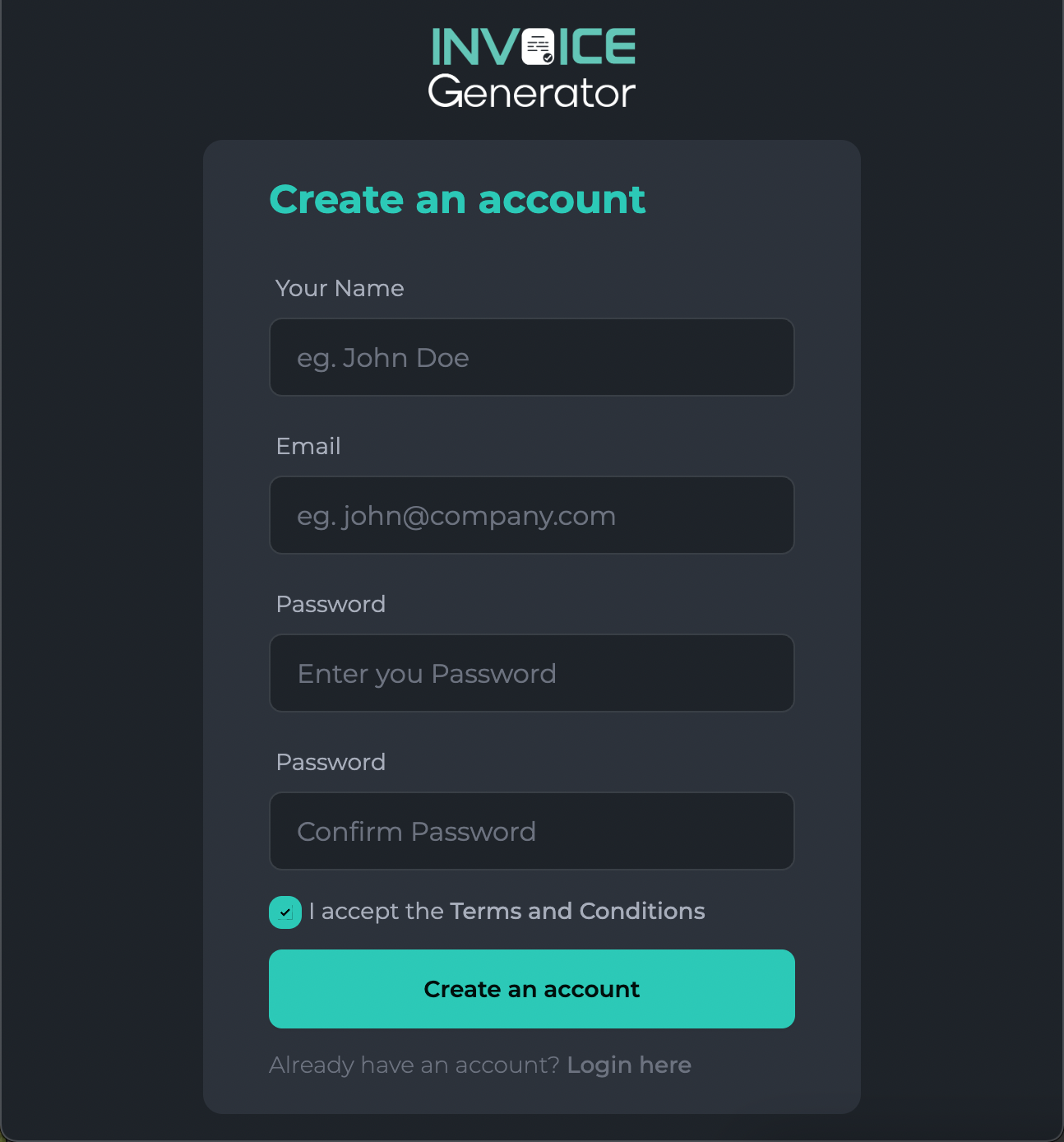 Invoice Generator App - detail 7
