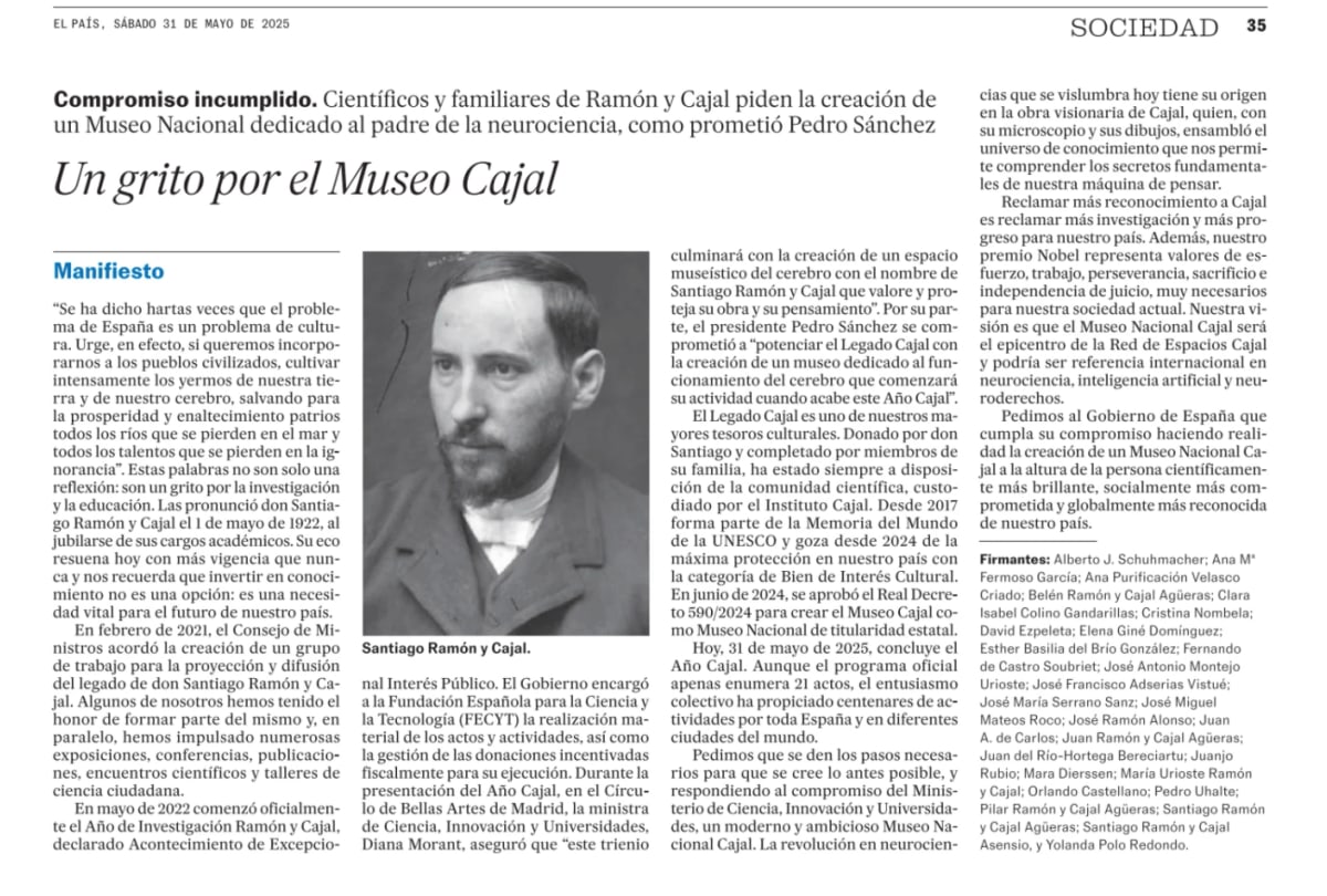 Un grito por el Museo Cajal