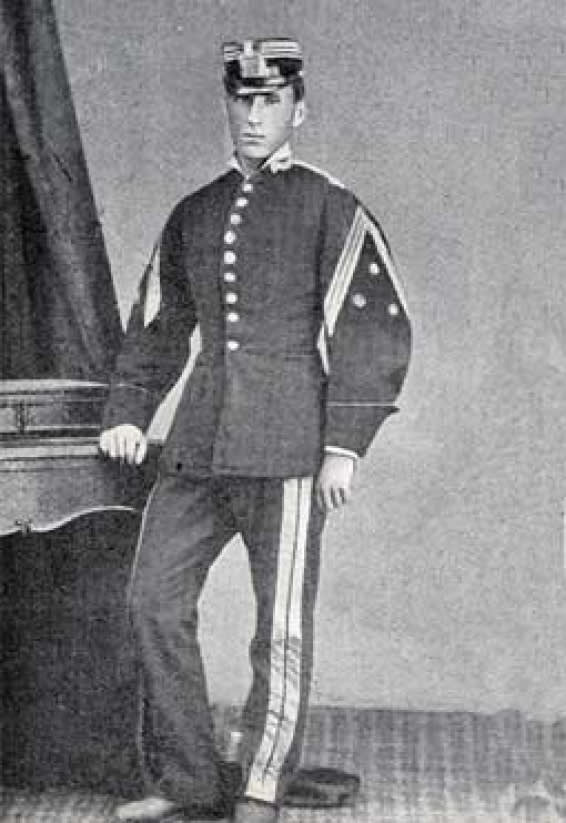 Imagen de Ramón y Cajal al poco de ingresar en el Ejército