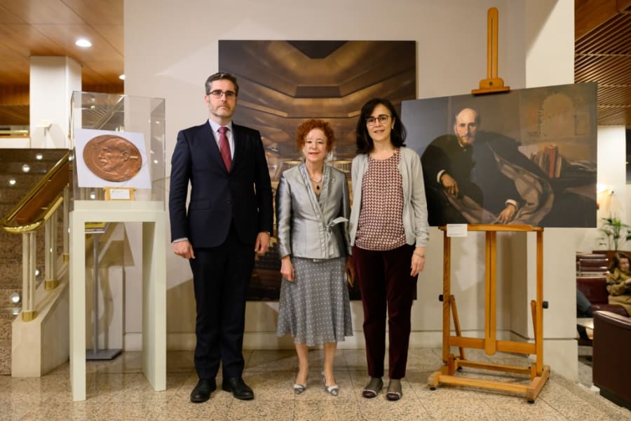 Con Santiago Sierra e Isabel Ortega