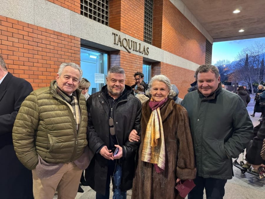 Juan de Carlos, Eduardo Weruaga, María Urioste y José Antonio Cajal